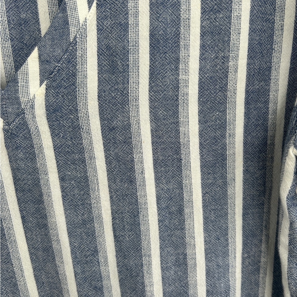 3/$25 Anthropologie Cloth & Stone Linen Blend Loose Relaxed Fit Midi Shirt Dress - Picture 6 of 8